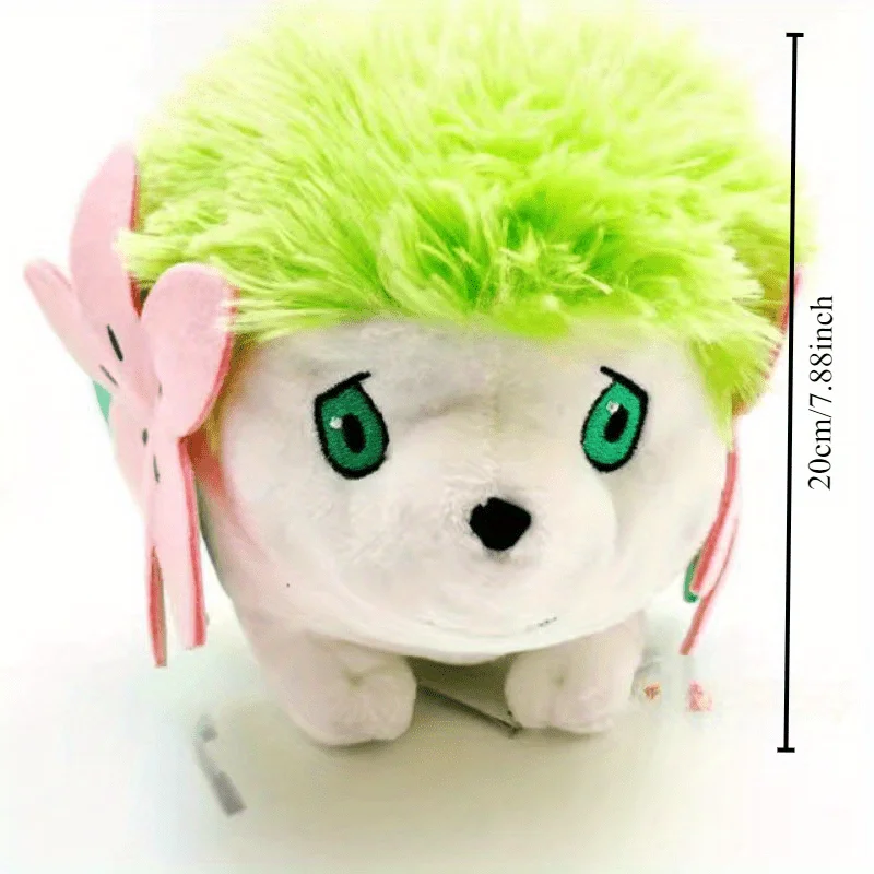 Pokemon  Anime Peripheral Big Grass Hedgehog Stuffed Plush Toy Cute Hedgehog Accompanies Doll To Give Girlfriend Birthday Gift