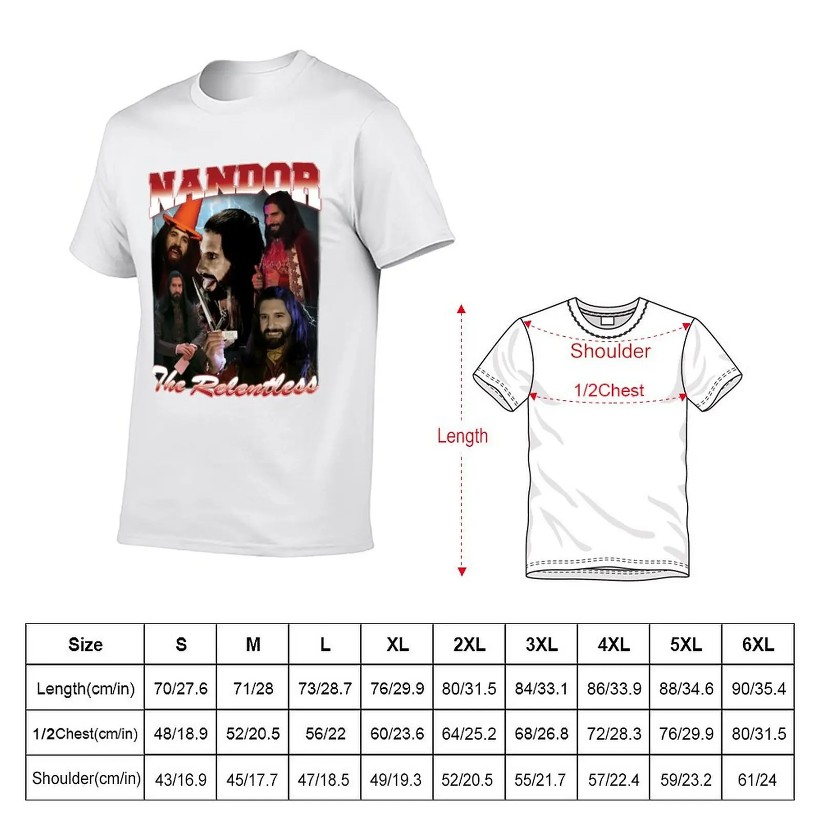 Nandor the Relentless 90's Design Classic T-Shirt Plus Size Loose Fit T-Shirt