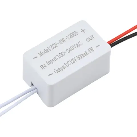 Transformador de Iluminação LED Driver para Strip, Adaptador de Alimentação, Melhoria Home, 6W, 12W, 18W, 24W, 36W, 48W, 60W, CA 100-240V para DC 12V