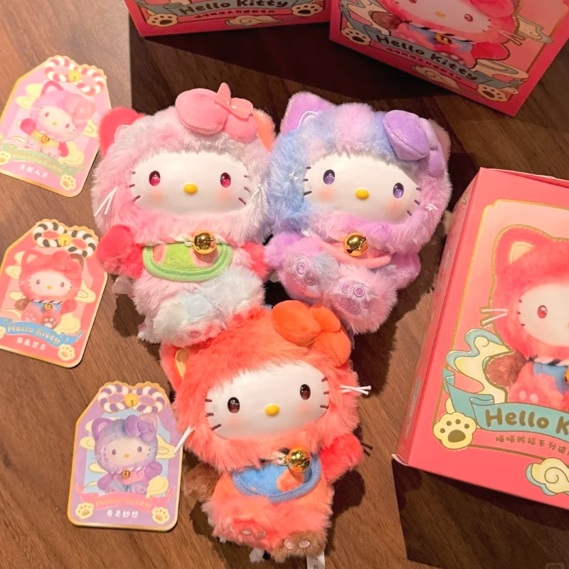

Sanrio Characters Hellokitty Meow Blessing Series Blind Box Cute Kitty Anime Figure Bag Pendant Anime Doll Toys Surprise Gift
