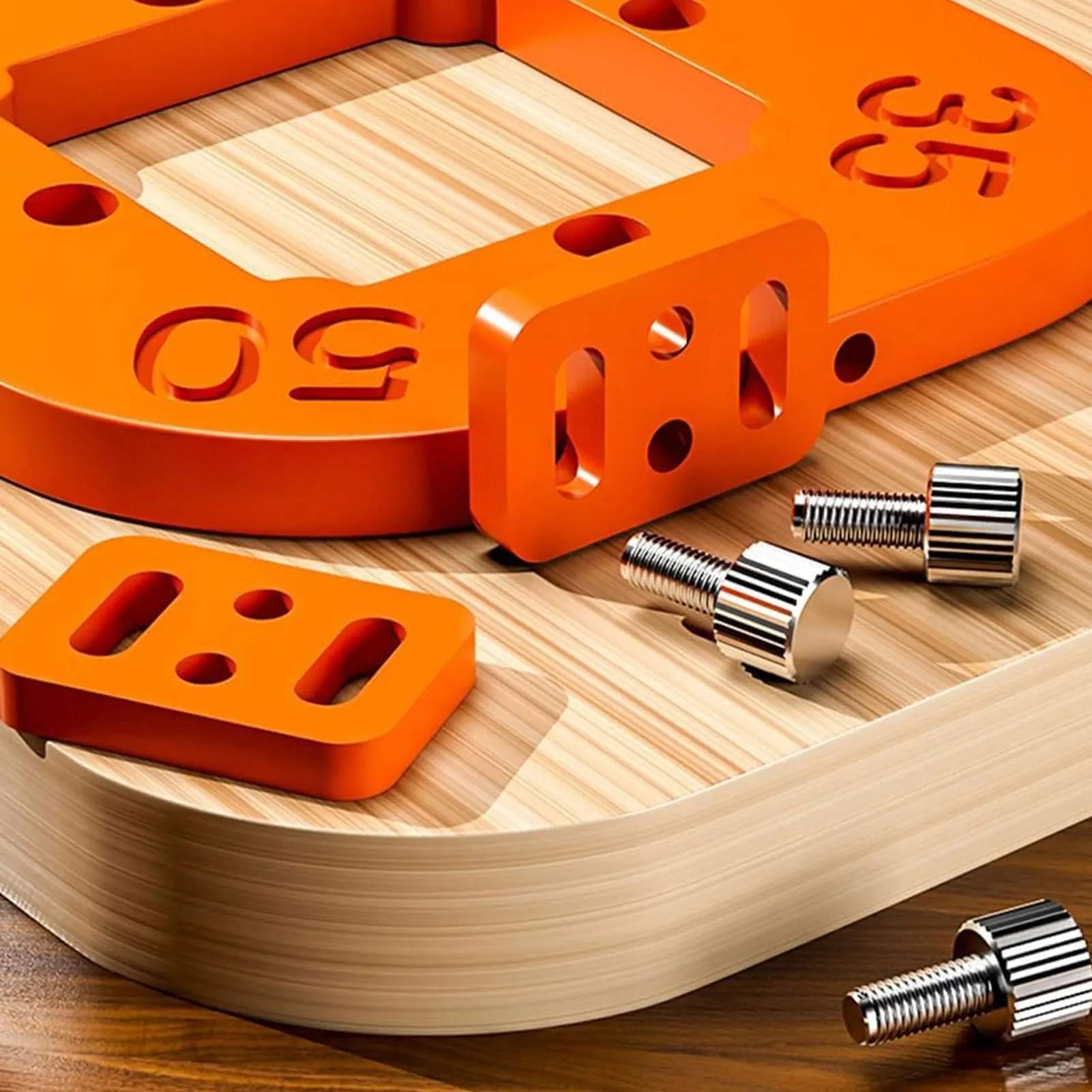 Router Radius Jig Mudah Digunakan Rekayasa Plastik Papan Sudut Bulat Radius Template R30 R35 R40 R50 untuk Proyek Pertukangan