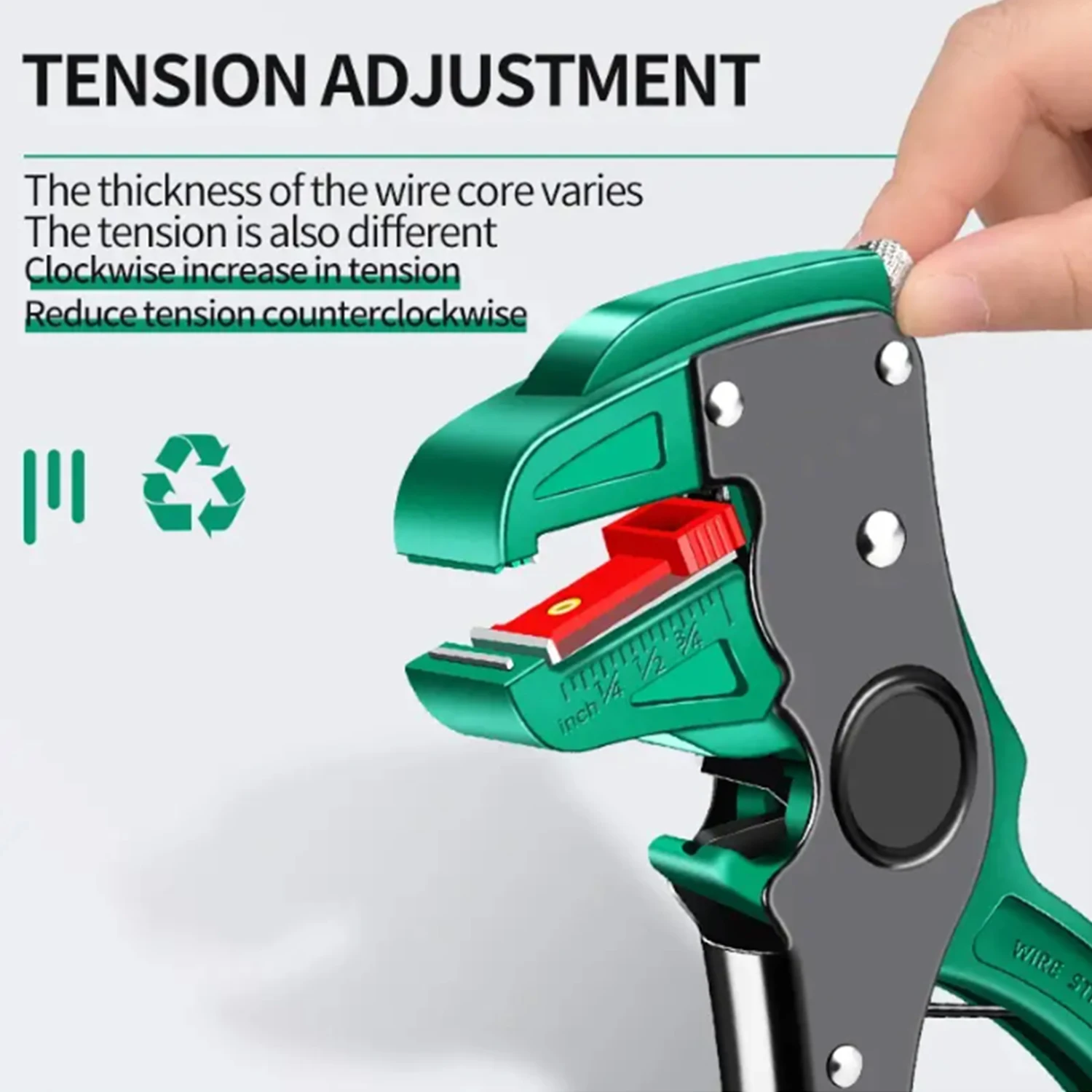 Spellafili multifunzionale a becco d'anatra Spellafili automatico Lunghezza regolabile Tagliafili piatto Spellafili per elettricista