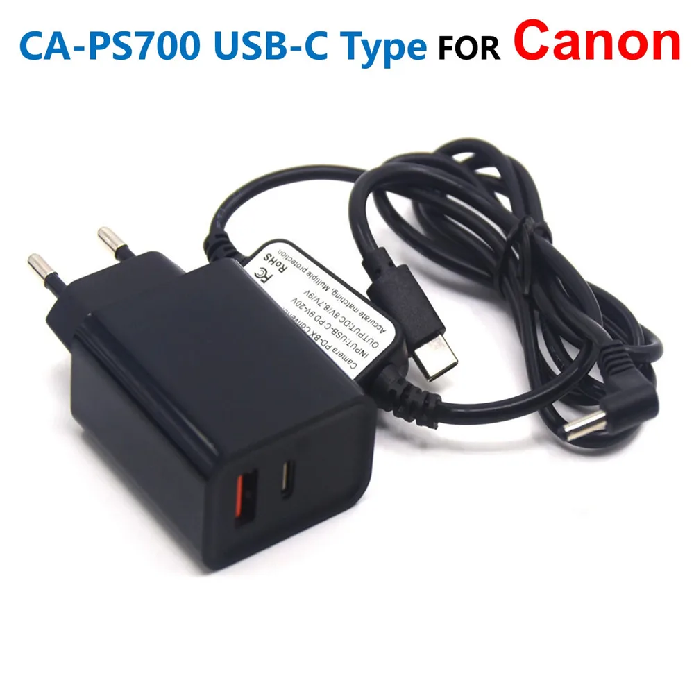 

CA - PS700 USB C Power Line + PD - зарядный адаптер для Canon LP - E5 LP - E8 LP - E10 LP - E12 DR - E12 DR - E15 NB - 10L NB - 2L Фальшивые батареи