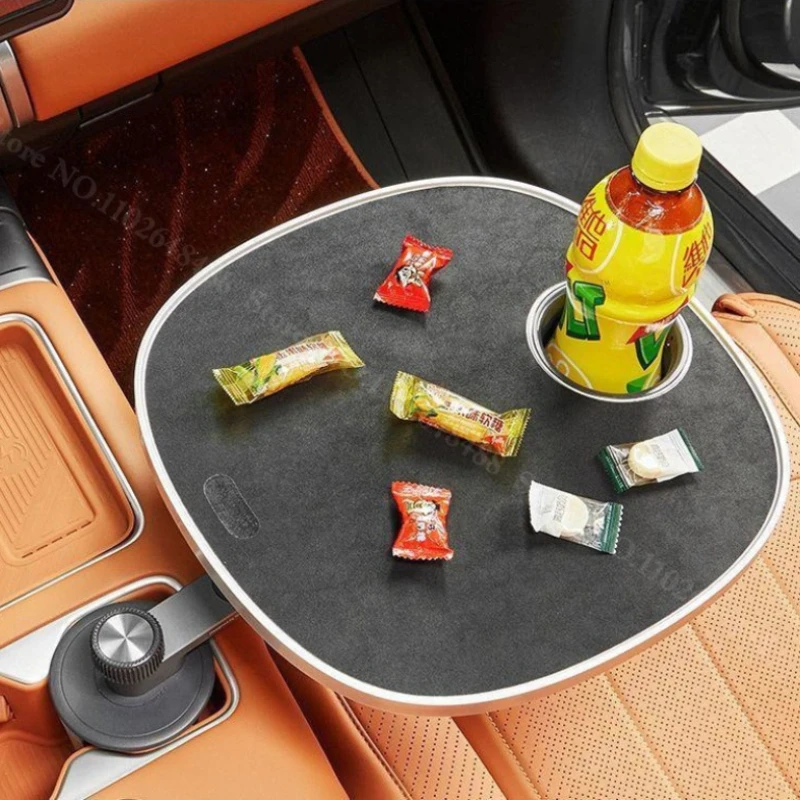 For BYD Ti 7 2025-2027 Multifunctional Car Cup Holder Extension Bracket Small Tray Auto Interior Organizer Dining Tray Storage