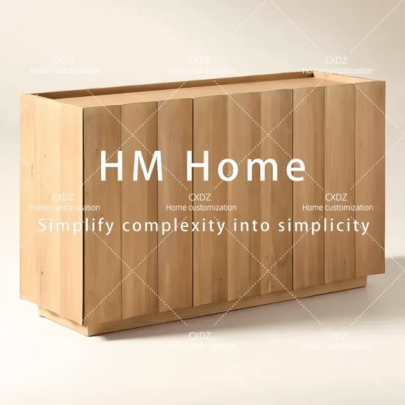 Modern Solid Wood Dining Side Cabinet Light Luxury Entryway Storage Locker Living Room Console Table Advanced Household