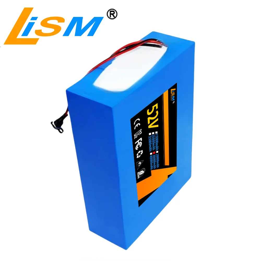 52V 30Ah 21700 14S6P Lithium Ion Battery Pack 1500W Power Tool Batteries Outdoor Backup Batteries With 30A BMS+58.8V charger