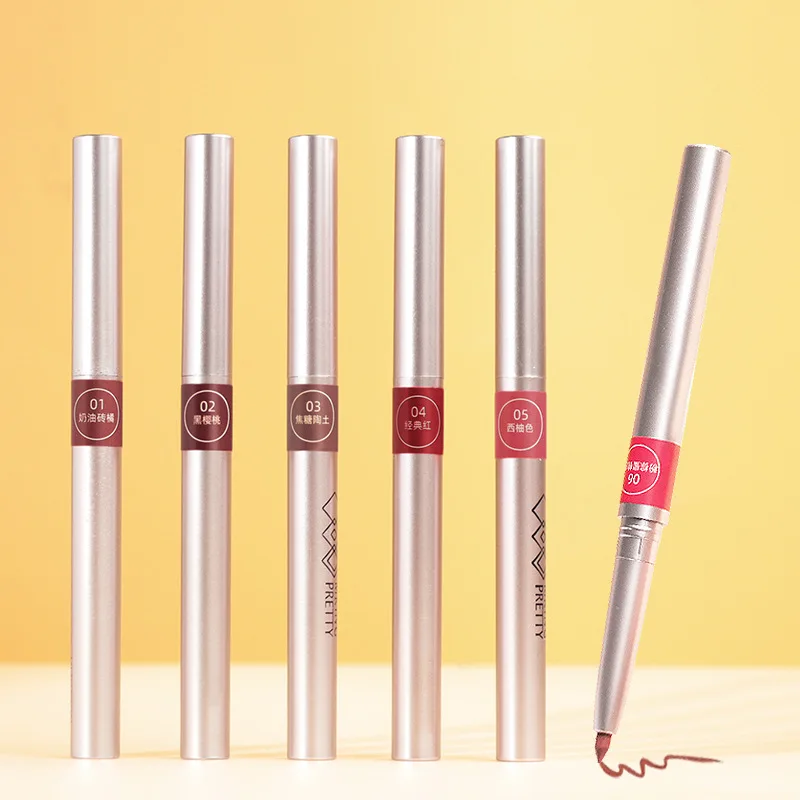 Lip liner A1P49-hook pen Rotatable lip liner Lip makeup Coloring outlines lip shape Single head