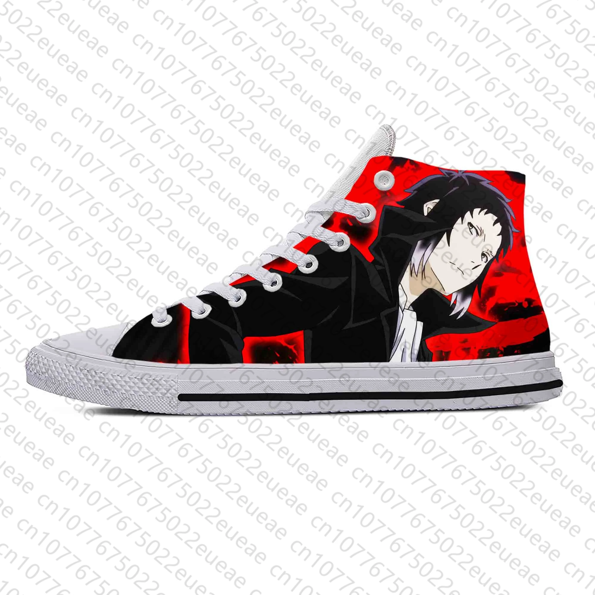 Zapatillas de tela informales para hombre y mujer, zapatos ligeros y transpirables con estampado 3D de Anime, Manga Bungo Stray Dogs Akutagawa Ryunosuke