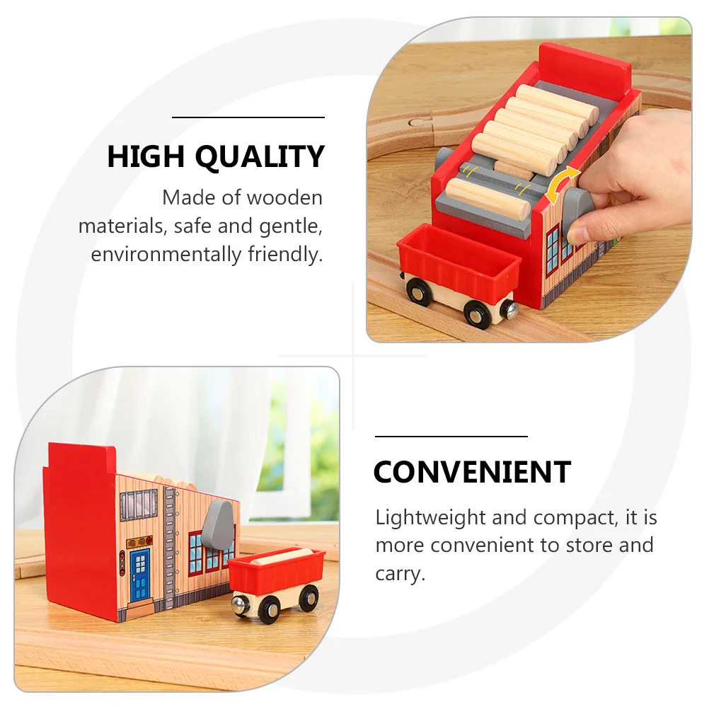 

1 комплект, деревянная железнодорожная дорожка, лесозаготовительные походные блоки, обучающая игрушка, детская имитация транспортировки, забавный подарок для детей, деревянная игрушка-поезд