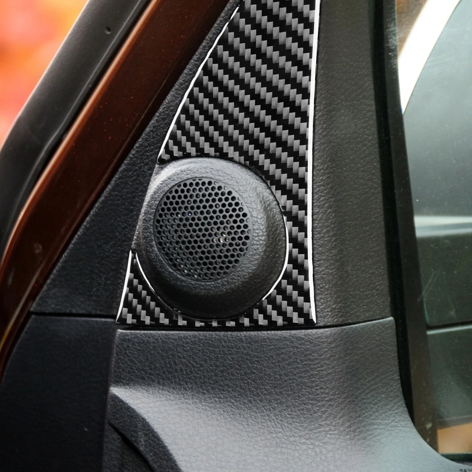 Prepreg Dry Carbon 3*3 3K Carbon Fiber Interior A-Pillar Speaker Panel Overlay Trim for Toyota Tundra XK50 Facelift (2014-2021)
