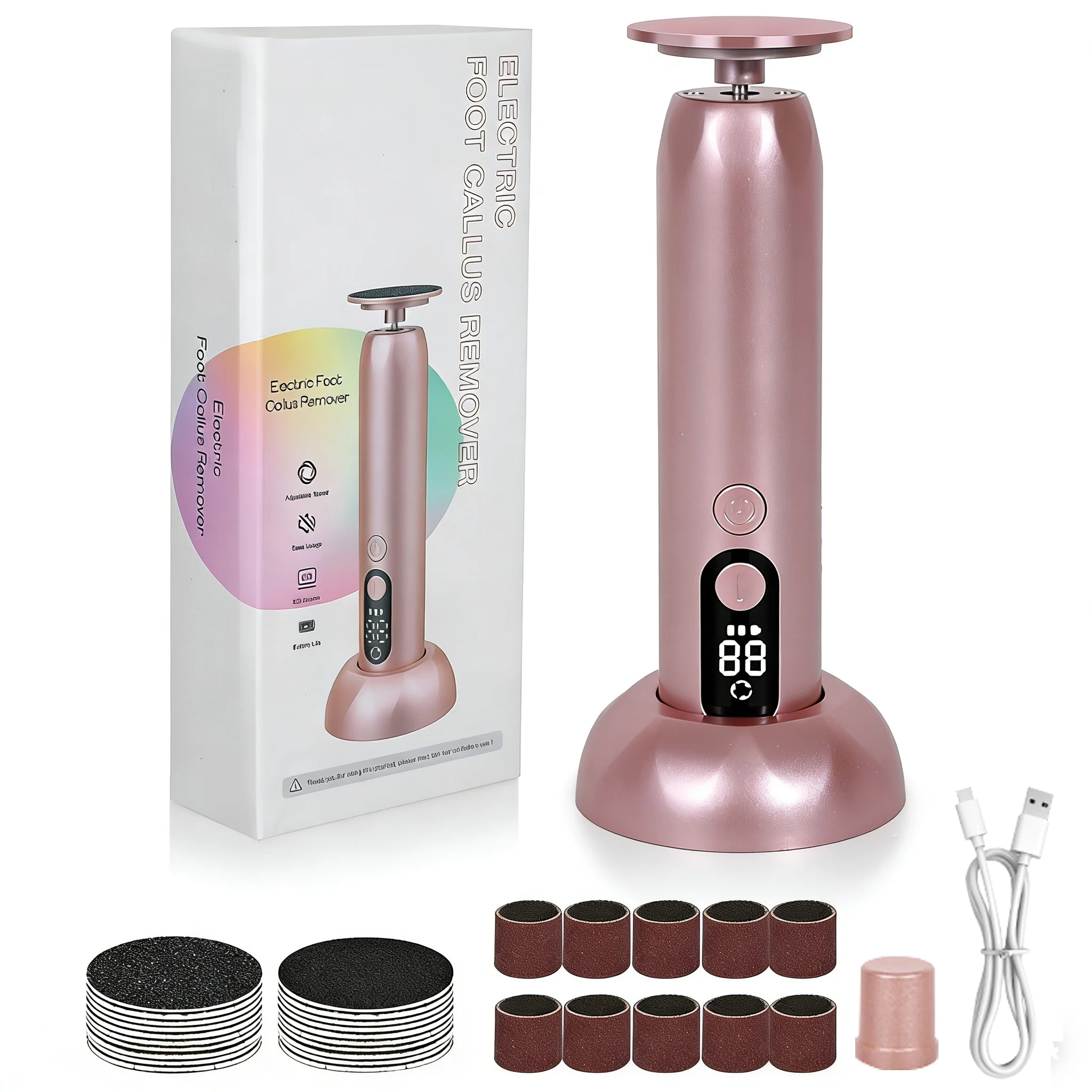 Hot selling charging foot grinder powerful motor Usb charging electric foot calluses remover