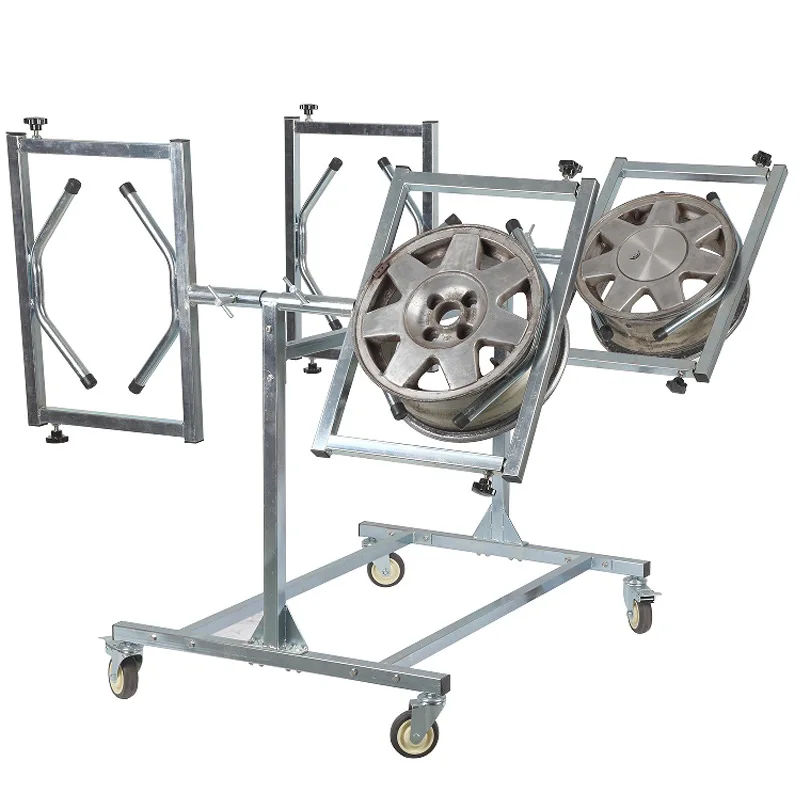 Car Tire Repair Stand Hub Steel Rim Painting Display Rack Wheel Repair Stand Mobile Tool