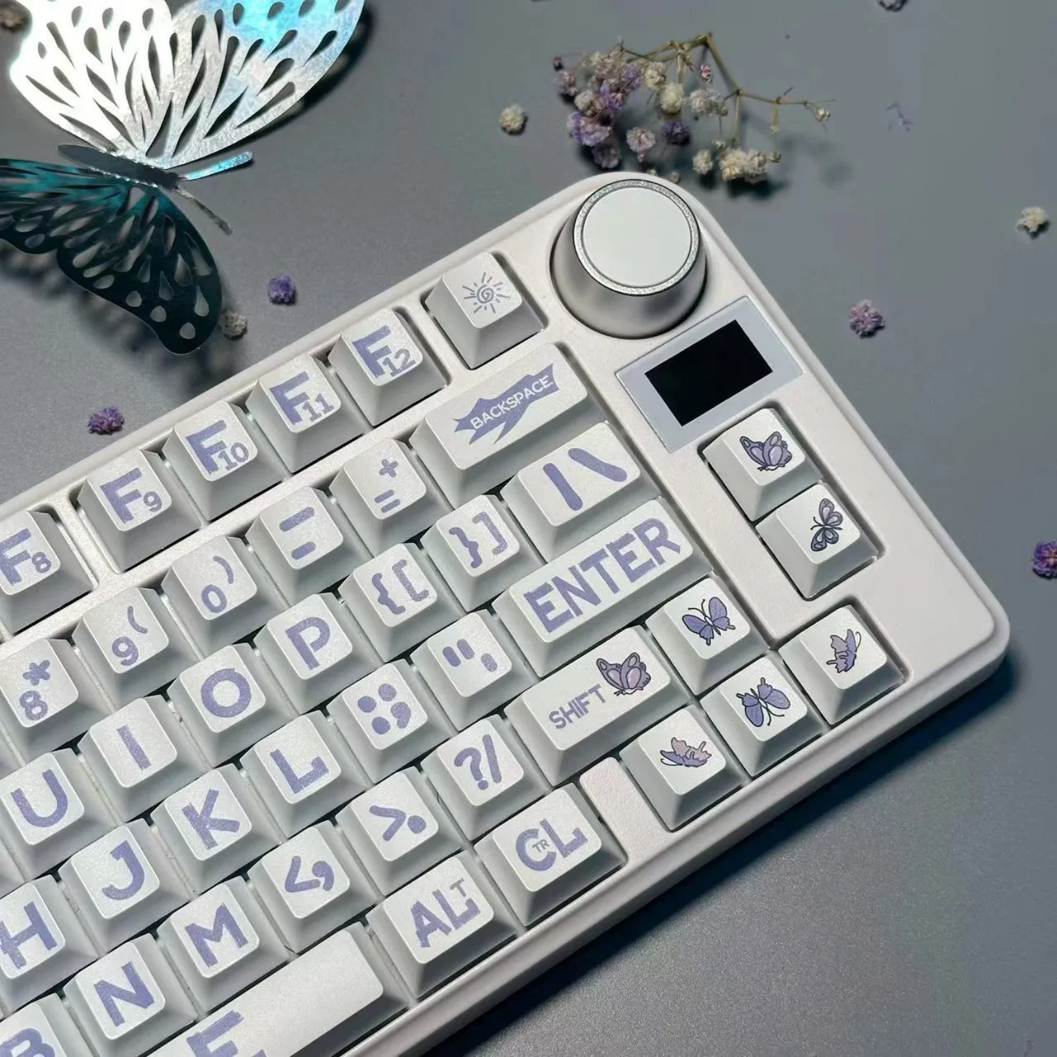 Ibolyaszínű Messzemenő Betűkészlet Vadcseresznyefa keycaps PBT DIY kicsi Hiánytalan állítsa Féleszű Fehérítőszer számára MX Vasúti váltó 60/71/84/90/104/108 Gépi keyboards