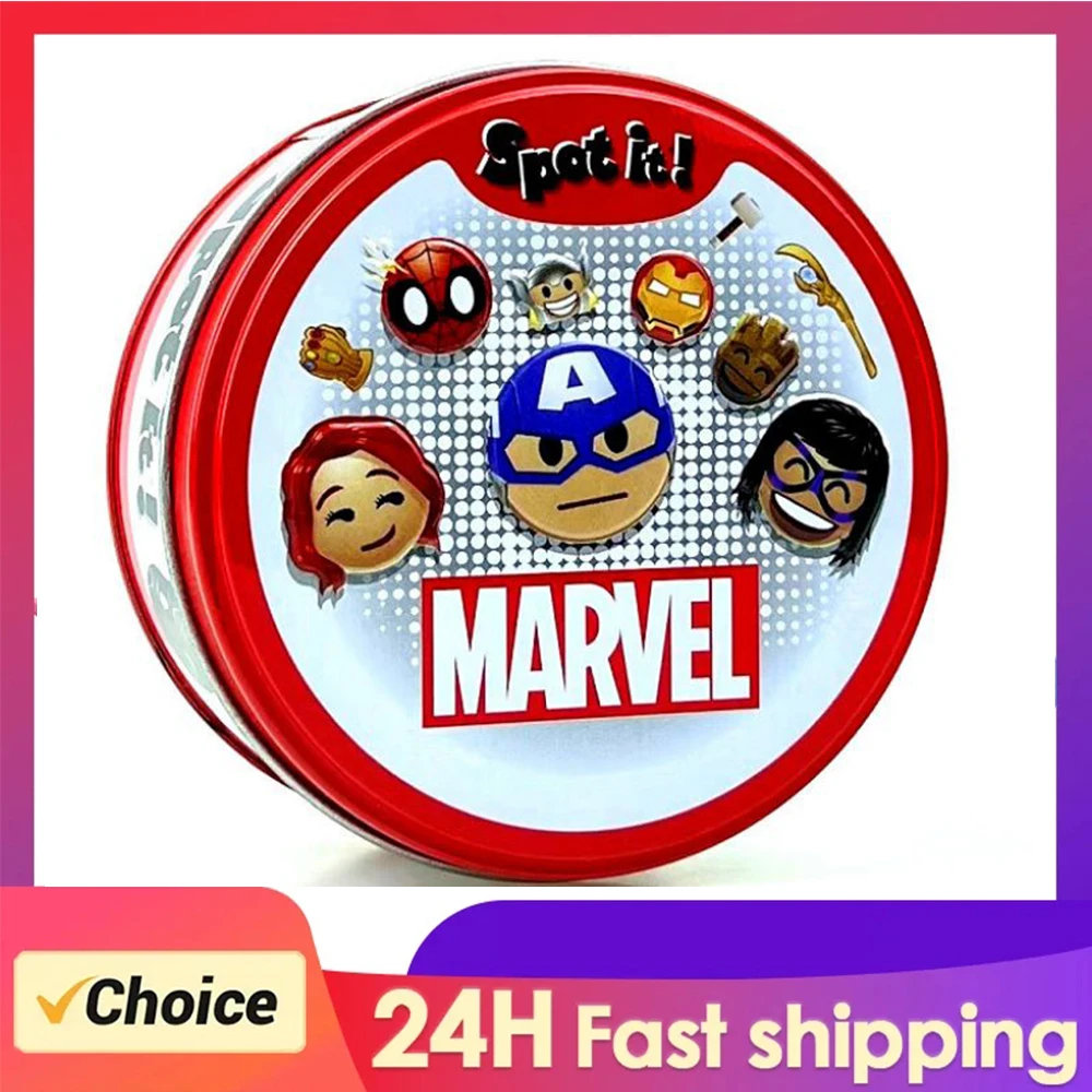 62 Styles Double juego Card Dobble Card Game Table Board Game for Dobbles Kids HP Metal Box Card Matching Toys for Childrens