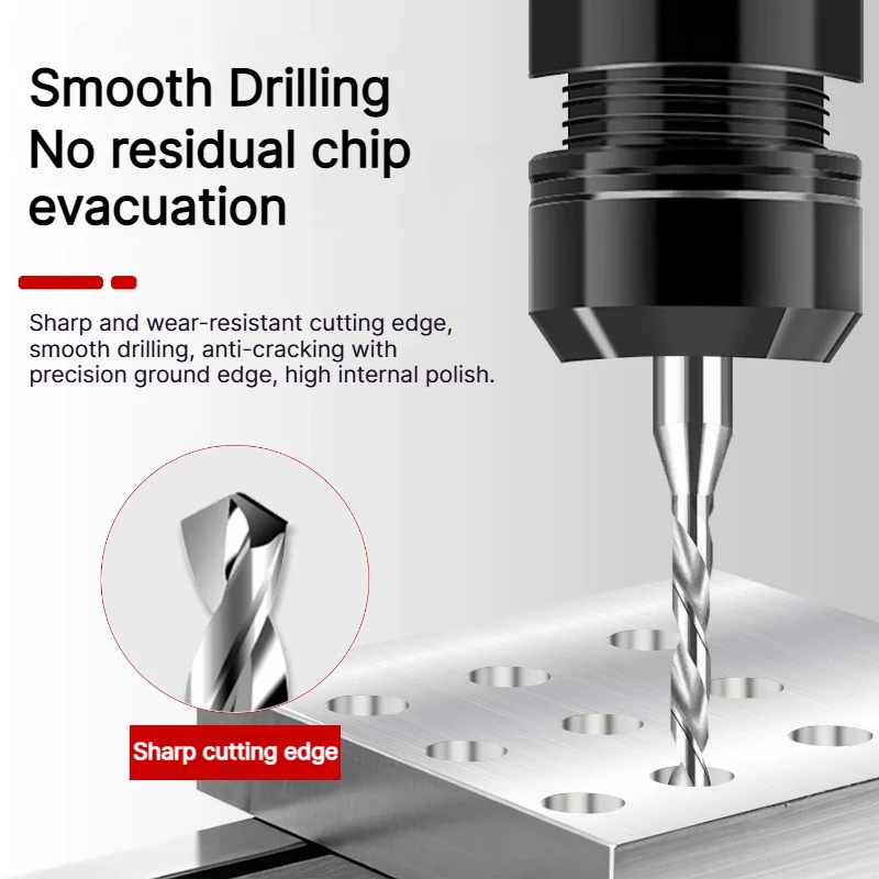 2.01–3.0mm Micro Solid Carbide Drill Bit, Precision Mini CNC Tool for Through Holes, 2.5mm & 3mm Diameter, Ideal for Metal Steel