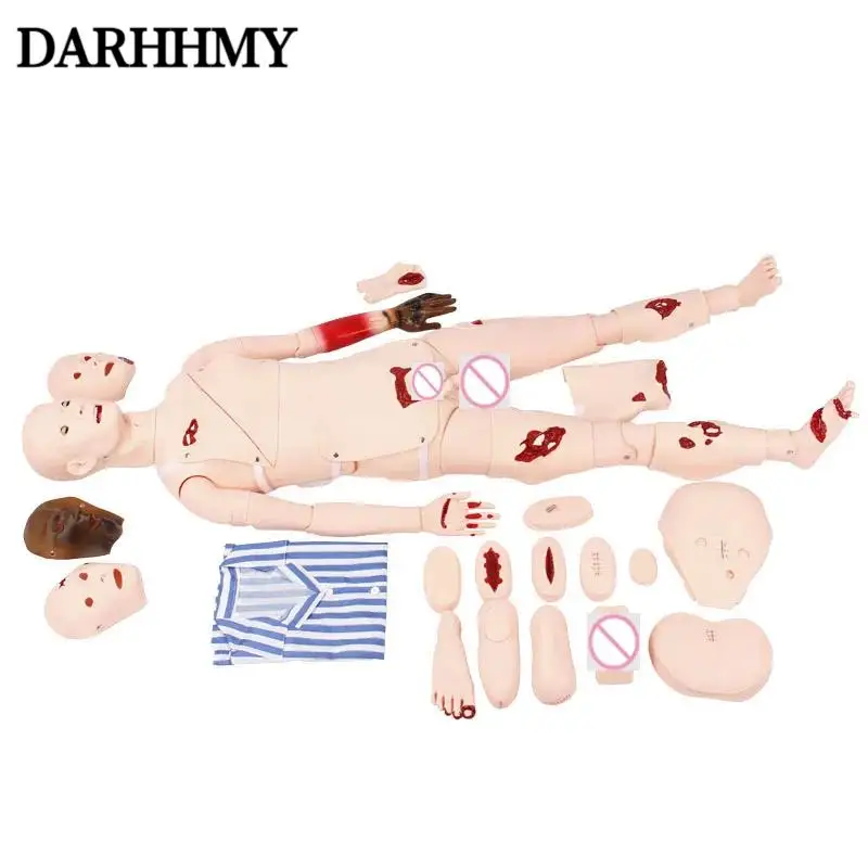 

DARHMMY MultiFunctional Trauma Care Manikin Nursing Training Manikin Model Patient Care Simulator Medical Nurse Training Dummy