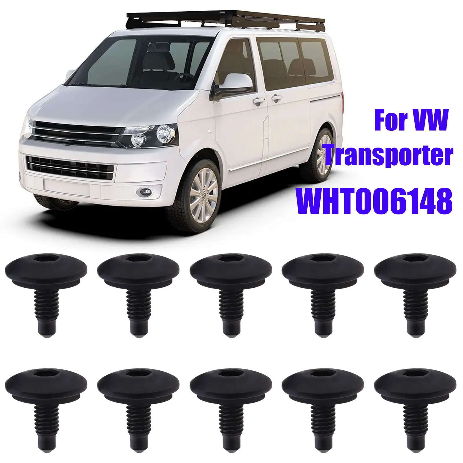 Roof Rack Holes Panel Blanking Screws Hex Bolt M6x15mm WHT006148 FOR VW Transporter T5/T5GP/T6 Vauxhall Vivaro Renault Trafic