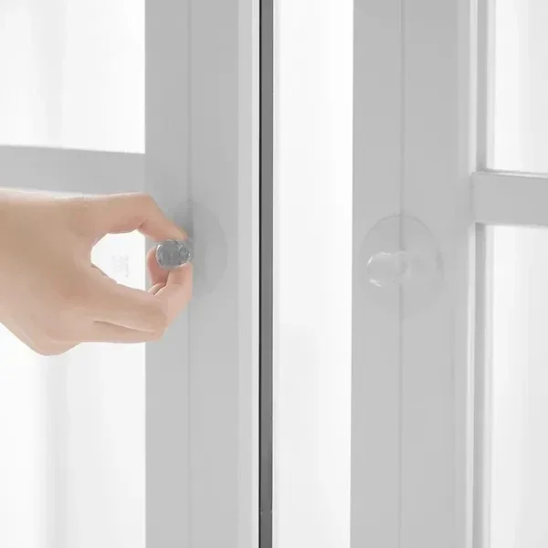 4 Stück Transparente Kristall-Türknöpfe Schubladen-Schrank-Türgriffe Selbstklebende Griffe mit Hakenfunktion Tür-Wanddekoration – Detail 9