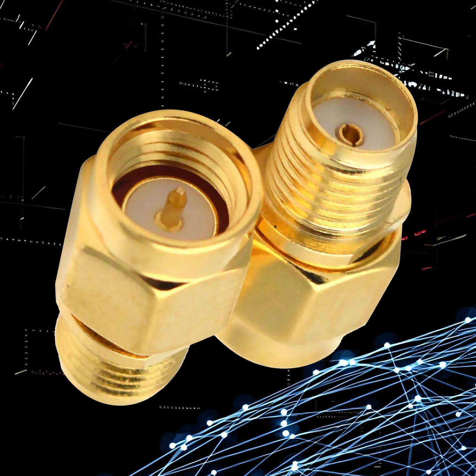 2pcs For RF Systems prevents oxidation and corrosion SMA Female Jack to SMA Male adapter Plug  Connection Accessories