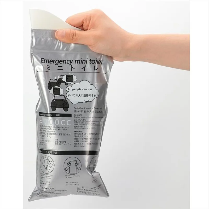 12Pcs Portable Camping Toilet Emergency Waste Bags Zipper Seal Absorbent Gel Deodorizer Outdoor Travel Disaster Prep Kit