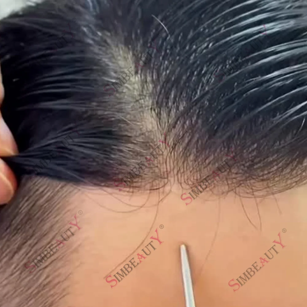 

Невидимый натуральный мужской парик-накладка V-образной формы, 80% плотность, ультратонкий 0.02 мм, блонд/коричневый # 18 накладок для волос из натуральных человеческих волос 1B65, серые, для замещения волос