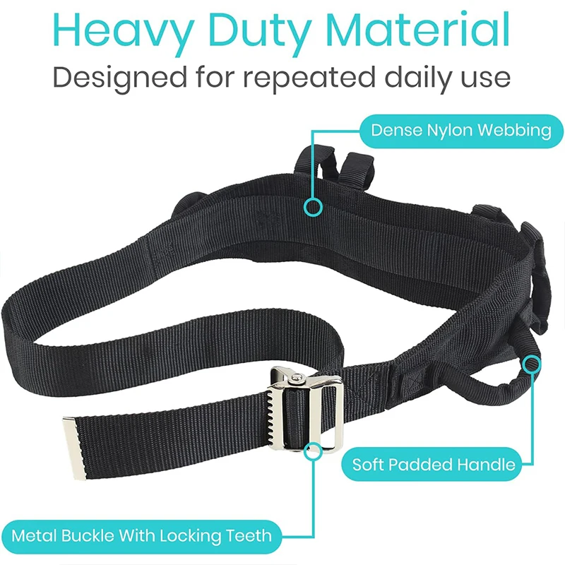 Transfer and Walking Gait Belt with Handles Patient Lift Belt Standing Assist Aid for Seniors Elderly Nursing Physical Therapy