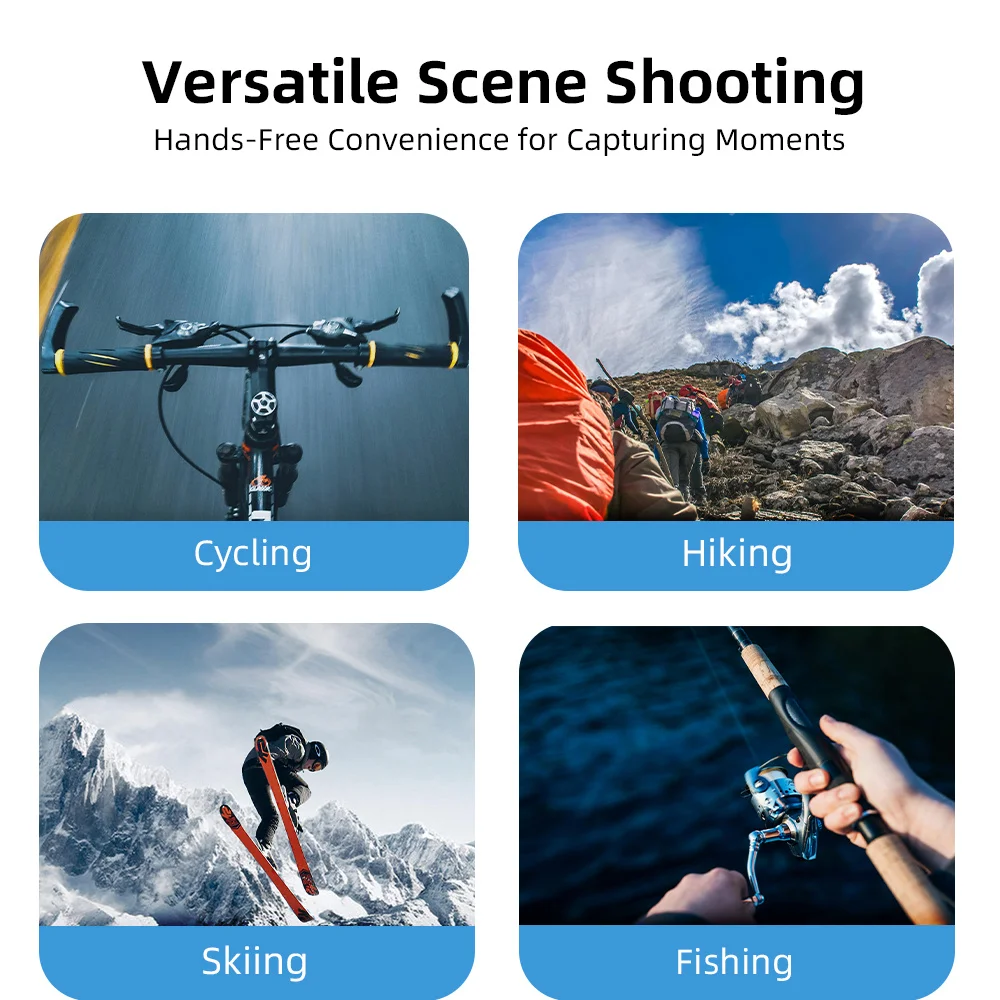 حزام الرقبة المغناطيسي عقد جبل قوس ل DJI OSMO Action 3/4/5 Insta360 تحقق الأيدي الحرة قابل للتعديل طول الحبل المضادة للاهتزاز