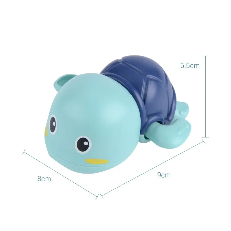 Brinquedo de banho bonito dos desenhos animados animal tartaruga clássico brinquedo de água do bebê infantil nadar tartaruga enrolada corrente clockwork crianças praia brinquedos de banho