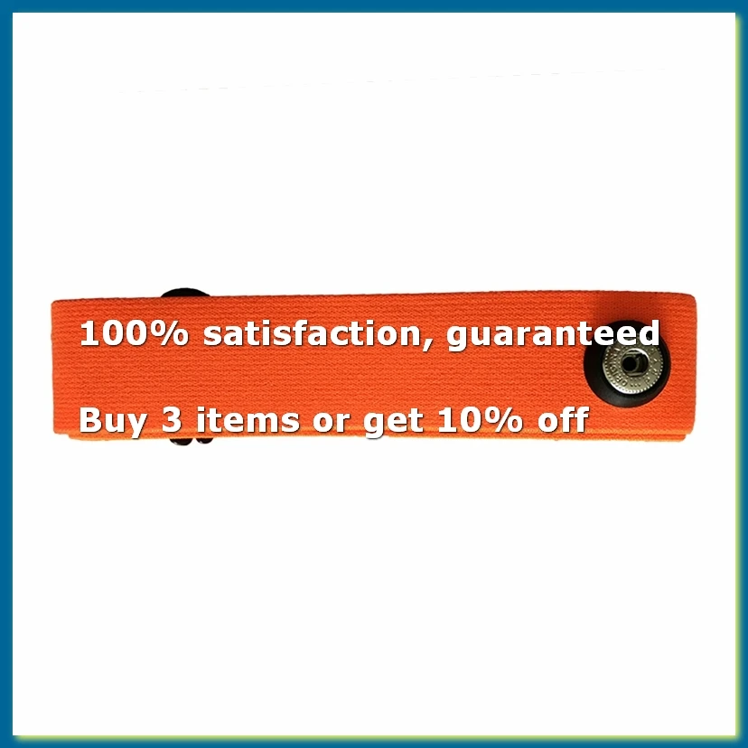Heart Rate Belt Chest Strap for Mount Heart Rate Sensor Monitor Elastic Soft Strap Band Orange-DTB1