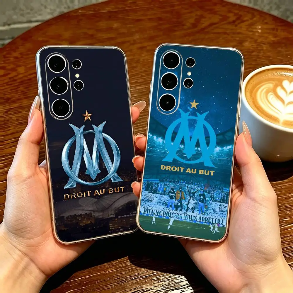 Olympique-e De M-Marseille Football Phone Case Transparent Silicone Soft For Samsung S25,S24,S21,S22,S23,S30,Ultra,S20,Plus,Fe