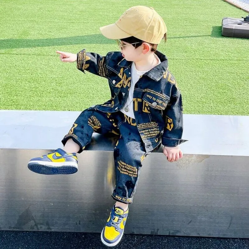 New Spring Autumn Baby Clothes Suit Boys Outfit Sets Korean Baby Boys Coat + Pants Sets Children\'s Set 2 To 7 years Kids Outfits