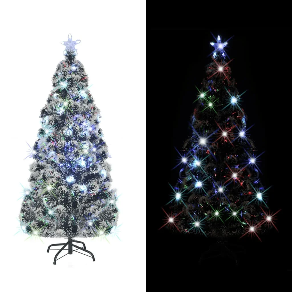 Weihnachtsbaum mit Beleuchtung und St?nder 150 cm Glasfaser