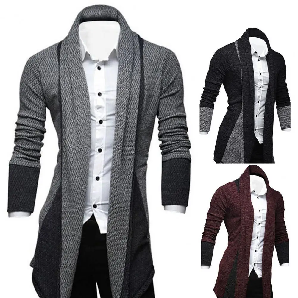 Cardigan Chic et Confortable, Coupe Slim, Mi-long, Chaud