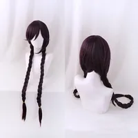 Danganronpa Touko Fukawa Toko dark purple braids wig cosplay costume Dangan Ronpa heat resistant synthetic hair wig