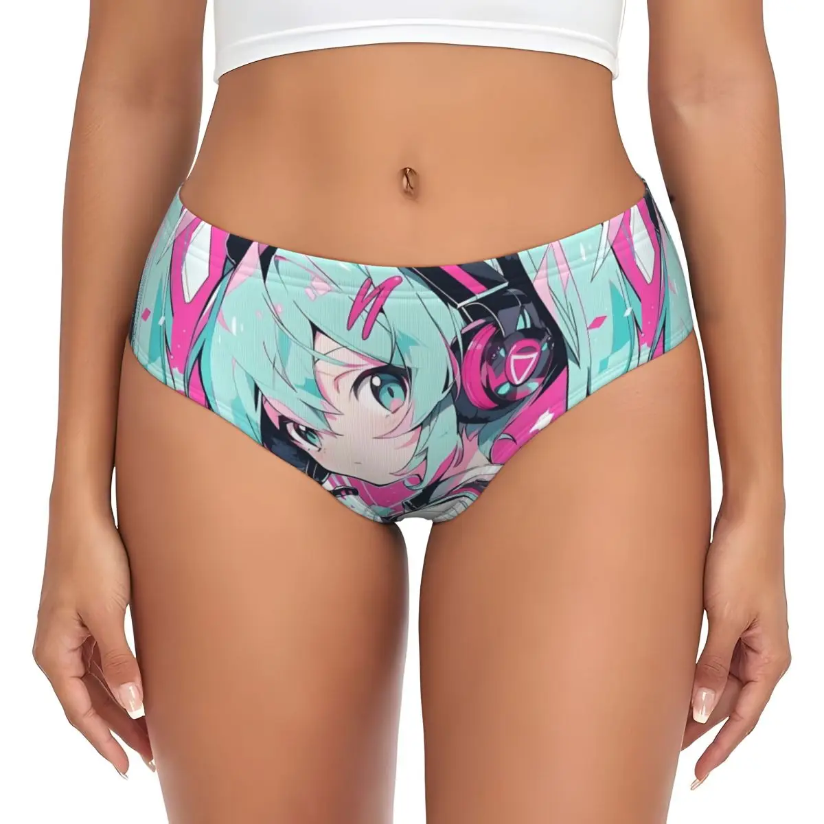 

Custom H-Hatsuned M-Mikus Singer Briefs Underwear Womens Comfortable Stretch Mangas Panties
