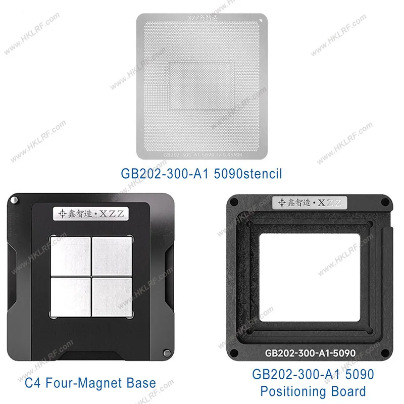 XZZ Graphic Card Stencils RTX5090 GB202-300-A1 0.45mm Stencil Kits IC Reballing Stencil