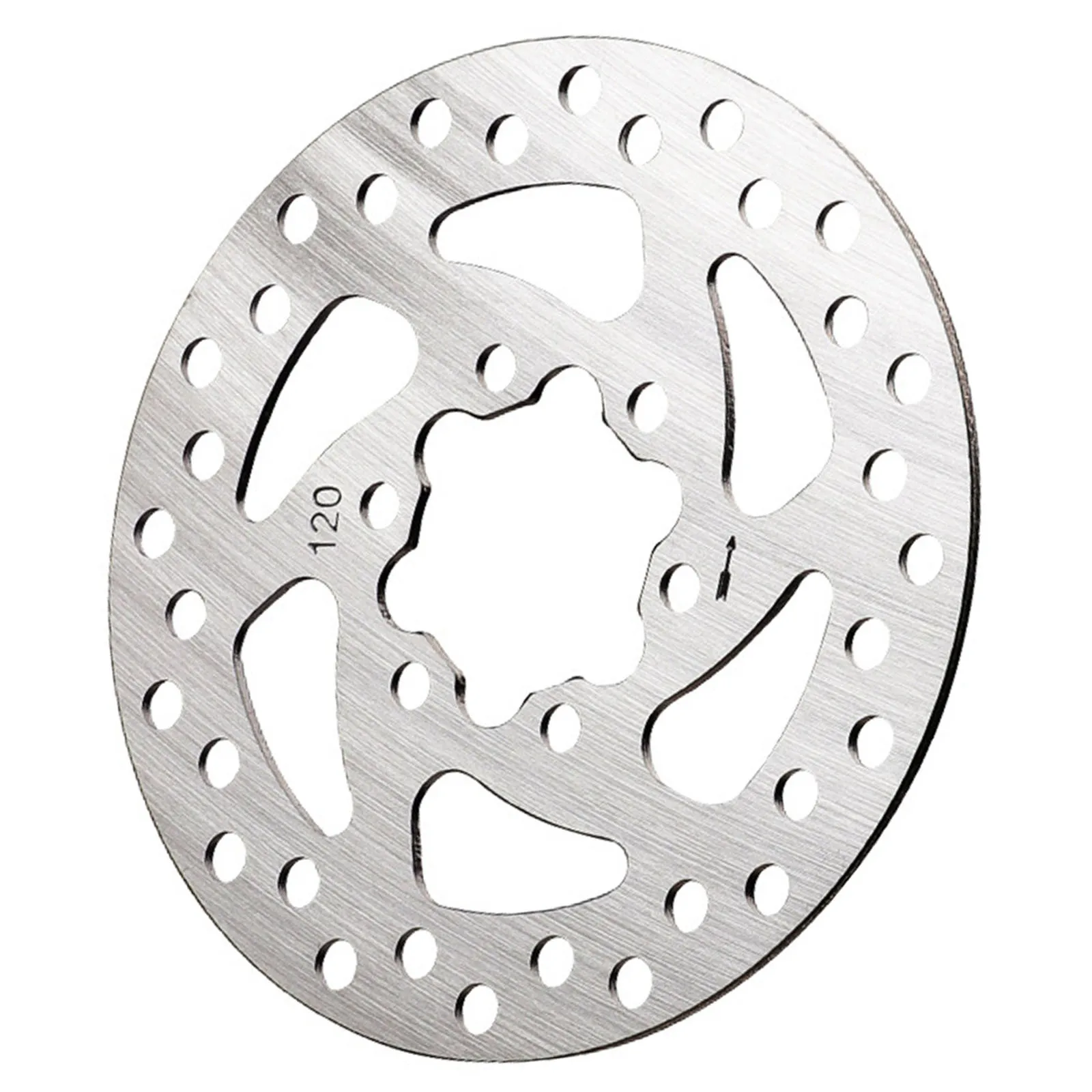 الفرامل 120 مللي متر تصميم جوفاء دراجة هوائية من الفولاذ المقاوم للصدأ القرص الدوار 6-Hole العالمي صالح للمركبات الصغيرة مكبح قرصي استبدال جزء #2