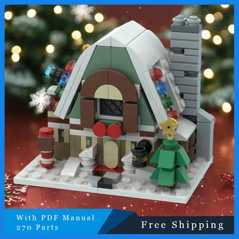270 パーツ冬エンターテイメントハウスモジュラークリエイティブ MOC ビルディングブロックモデル子供パズル DIY 組立おもちゃクリスマスギフト