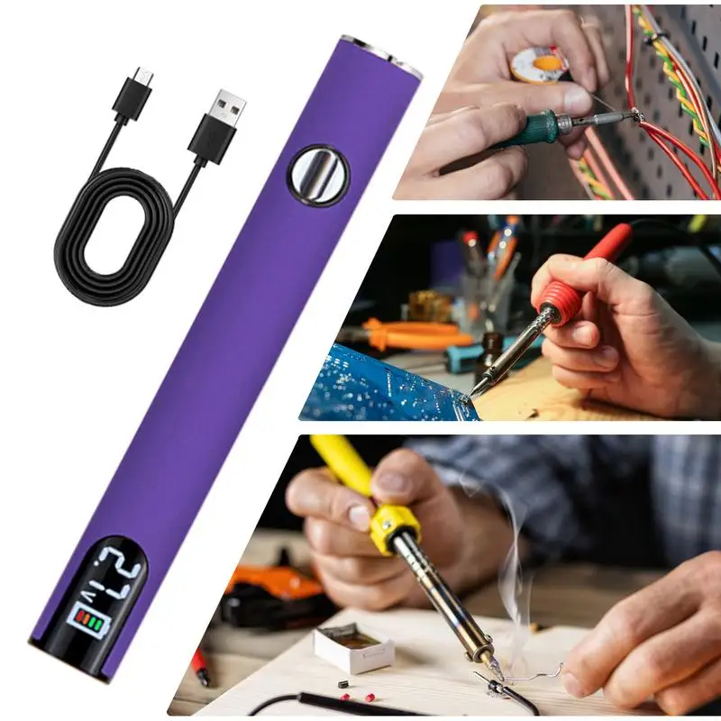 Soldering Iron Pen Kit Wire Soldering Pen Electric Soldering Iron Rechargeable And Temperature Adjustment Welding Repair Tool