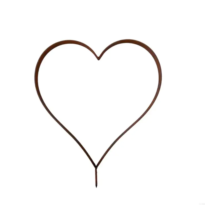 Rusty Metal Heart Stake Rust Garden Art Heart Decorative Plant Stake
