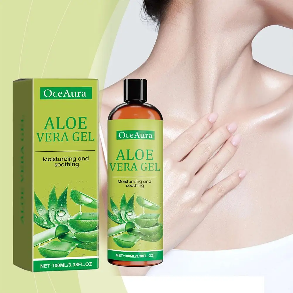 Natural Aloe Vera Gel Sunburn Repairing Treatment,Moisturizing Nourishing Hydrating Face Cream Skin Care Face Body Cream