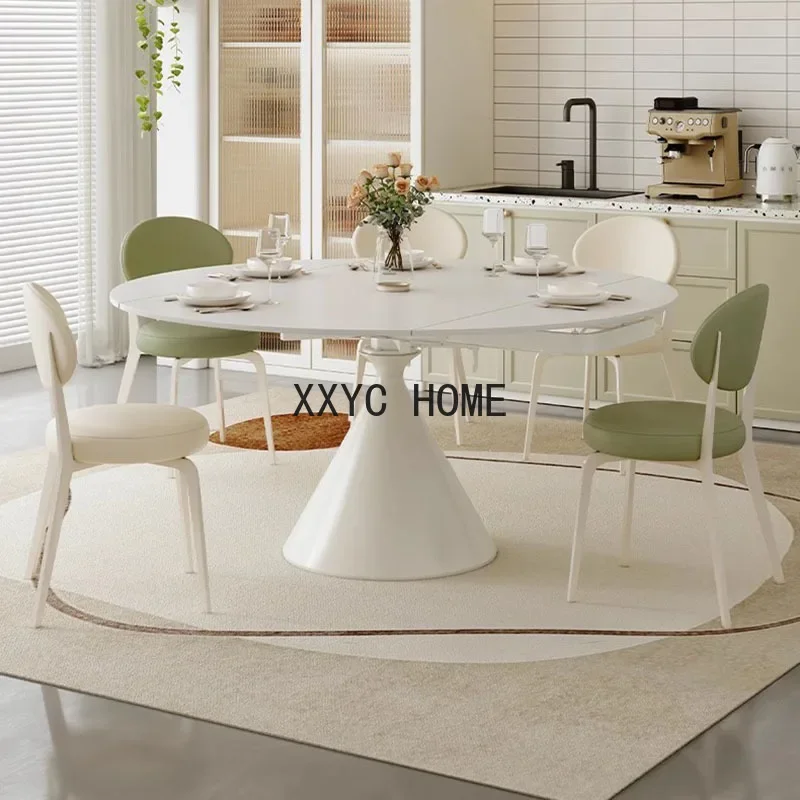 

Nordic Extendable Dining Table Modern White Organiser Round Dining Table 6 Seater Marble Muebles Para El Hogar Home Furniture