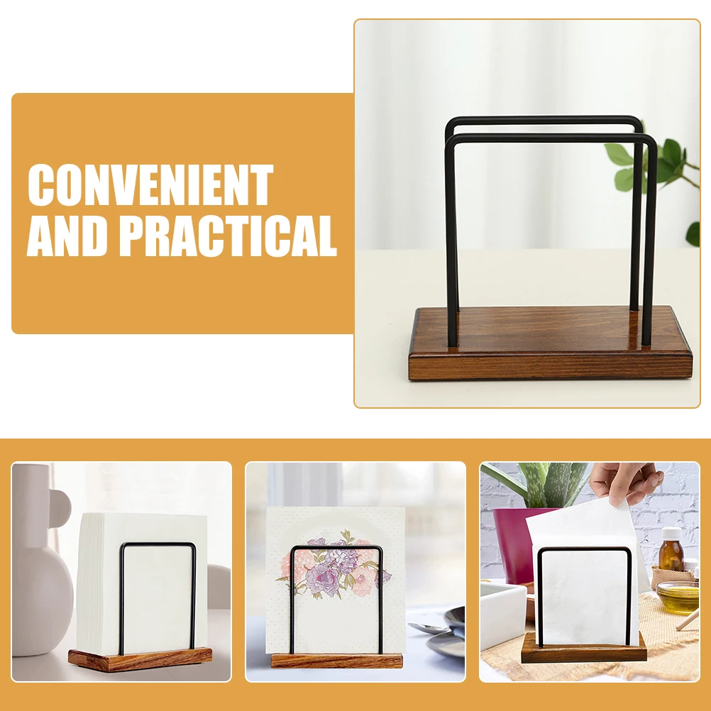 

Napkin Storage Rack Table Holders Paper for Dining Household Stand Restaurant Iron Beverage
