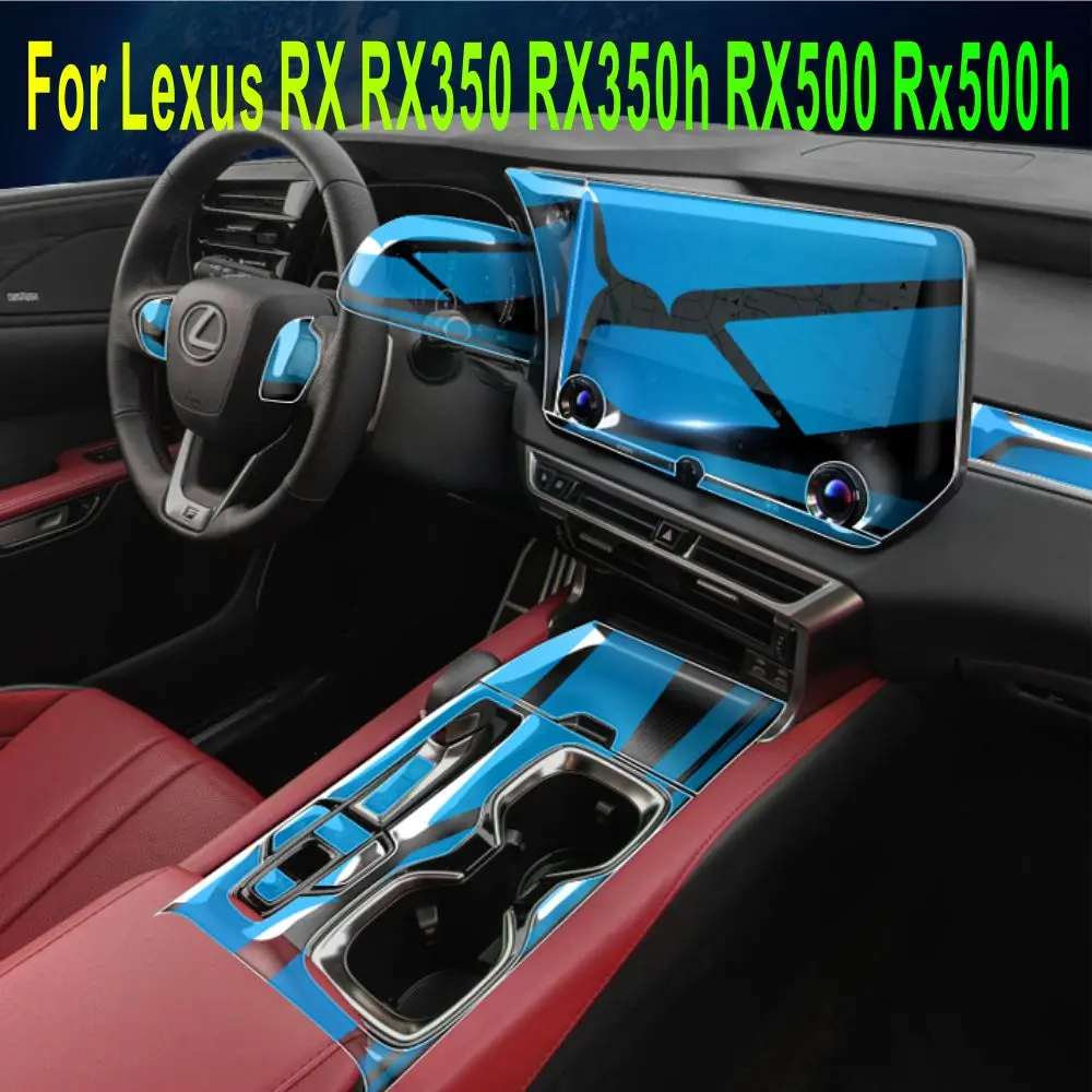 For Lexus RX RX350 RX350h RX500 RX500h Accessories Car interior film transparent TPU Gear Panel Center Console Anti-scratch Stic