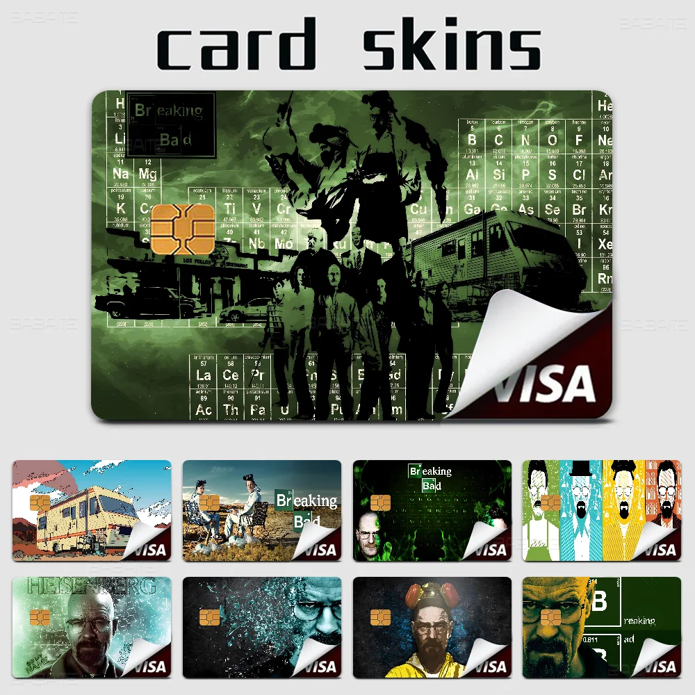 Heisenberg Breaking Bad Various Bank Credit Cards Bus Pass Stickers Cool Decoration Waterproof Stickers Collection Toys Gifts