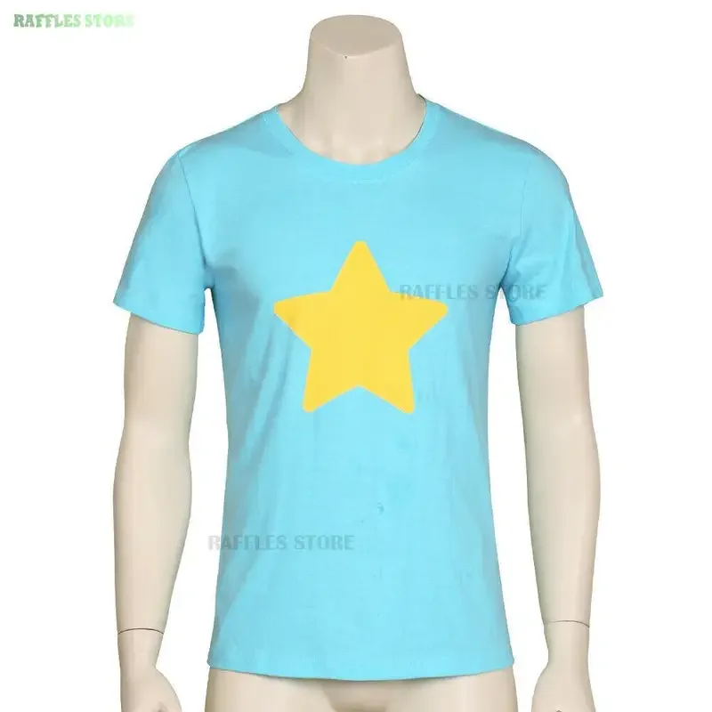 Steven cosplay costume pink blue with star wig Anime Universe Boy T-shirt Top Coat Cosplay cute unisex suit