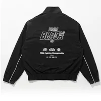 Jinx Team Black Jacket Unisex Windbreaker Sports Coat Men Women Loose Track Activewear Couple Top Embroidery Y2k Outerwears 2