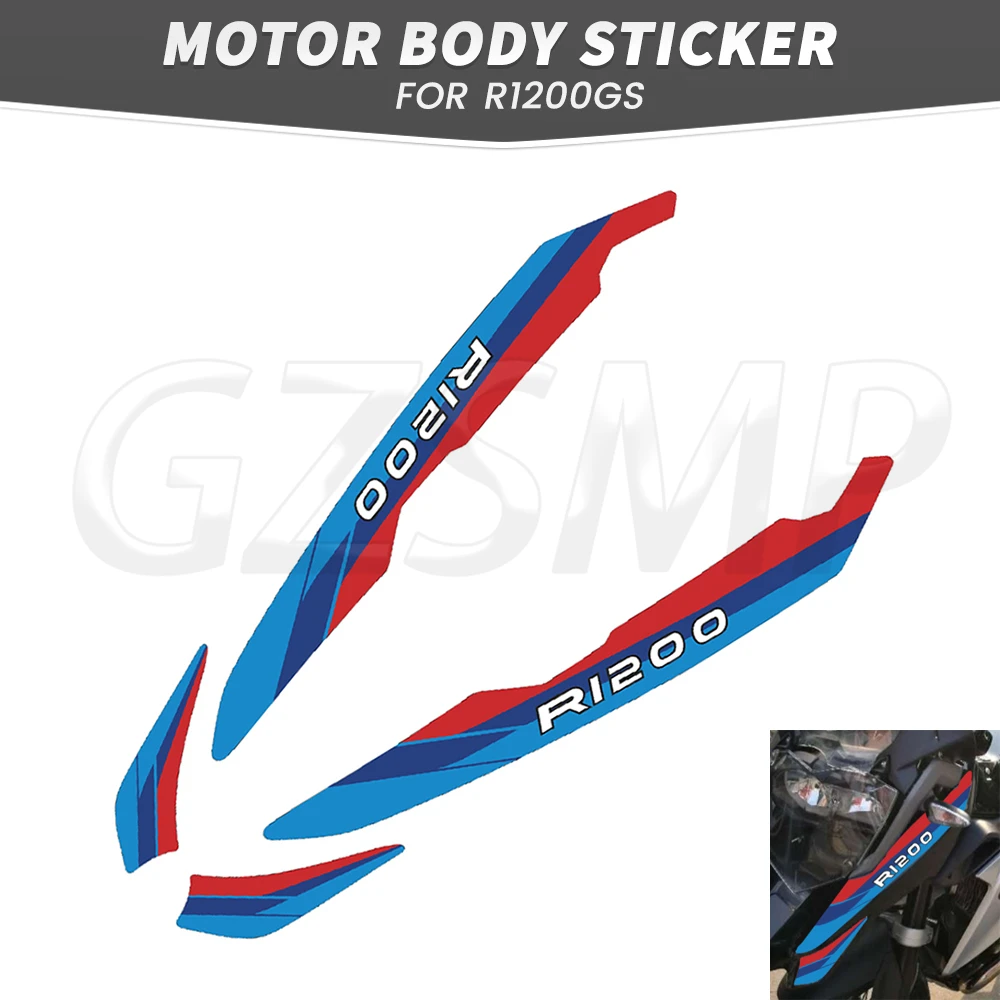

Motorcycle Front Fairing Spoiler Sticker Kit Fit for R1200GS 2013-2017 Decorative Protector Decal