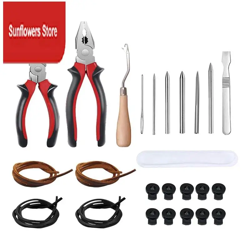 

ABRM-Glove Relacing Kit For Baseball Softball,Accessories Mitts Glove Care Repairing Kit Cutter Glove Locks Lacing Tools