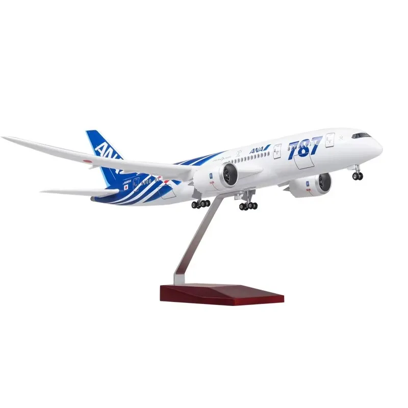 مقياس 1:130 دييكاست نموذج ANA الخطوط الجوية اليابانية بوينغ B787 دريملاين طائرة الراتنج طائرة مع عجلات لعبة جمع عرض مروحة